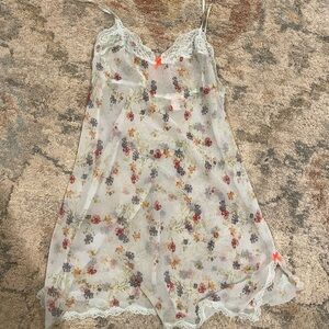 Victoria secret sheer floral slip dress